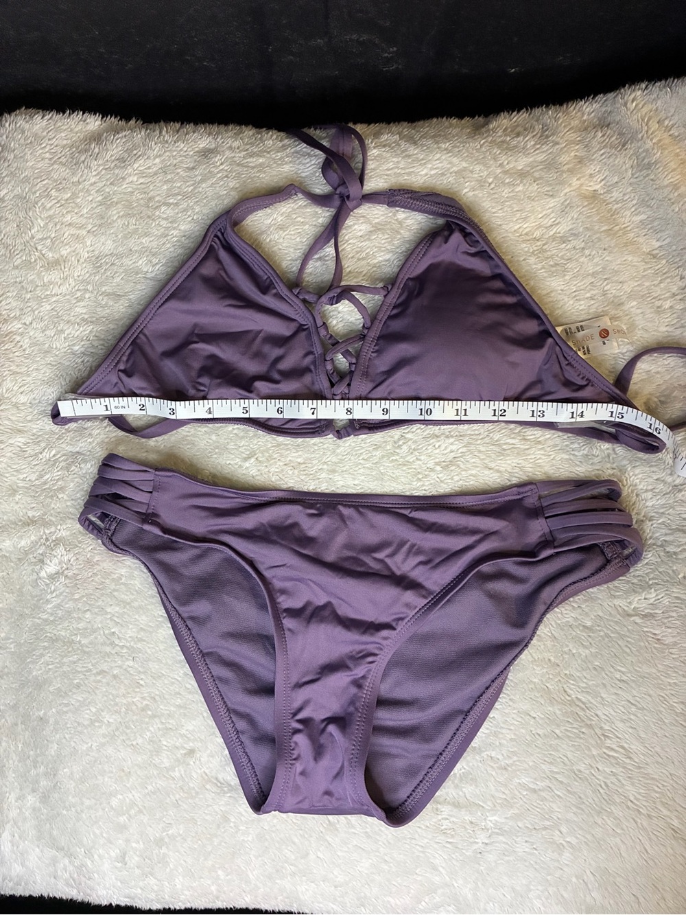 Shade & Shore Lavender Strappy Triangle Bikini